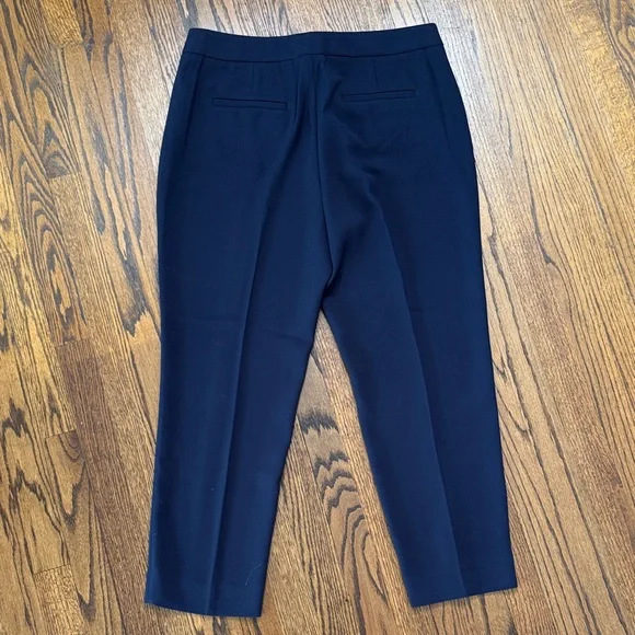 B25 J. Crew 365 12 Women Elegant Navy Ankle Pants Office Formal Prep Business - Picture 4 of 4